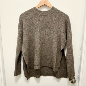 Gentle fawn side slit crew neck sweater